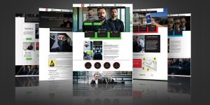 Zrzuty ekranu 4 podstron SkySecurity – strona stworzona przez Dreamsites